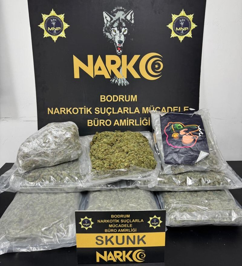 Bodrum’da 8 Kilo Skunk Maddesi Ele Geçirildi