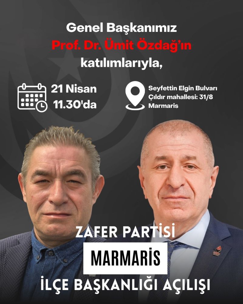 Zafer Partisi Genel Başkanı Ümit Özdağ Marmaris’te