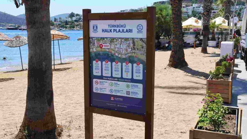 Türkbükü’ndeki Halk Plajlarında Düzenleme Çalışmaları Tamamlandı