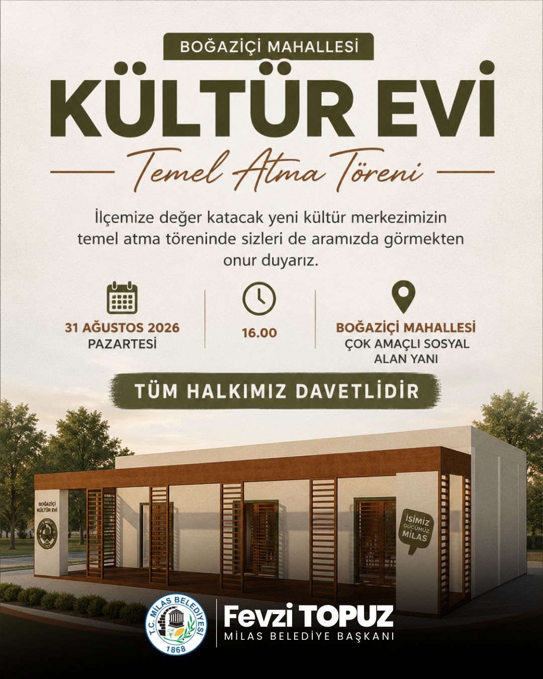 Boğaziçi Mahallesinde Kültür Evi Temel Atma Töreni