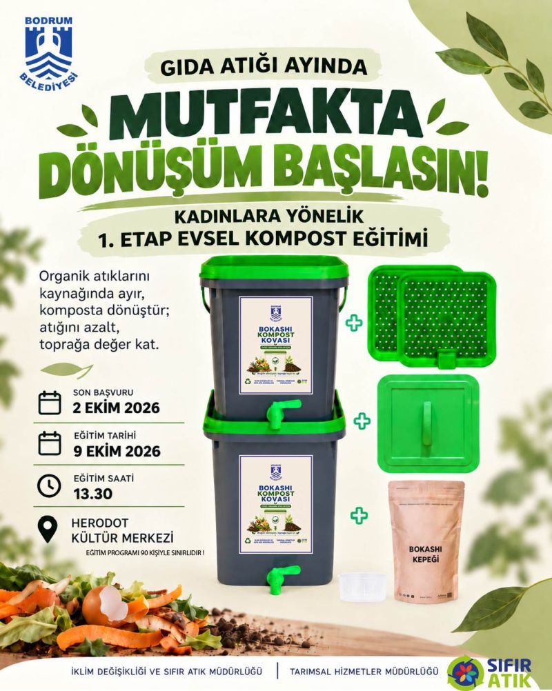 Bokashi Kompost Uygulaması Anlatılacak