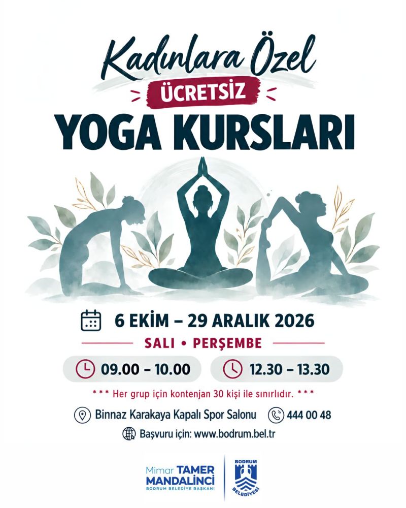 Belediyenin Kadınlara Özel Düzenlediği Ücretsiz Yoga Kurslarına Kayıtlar Başladı!