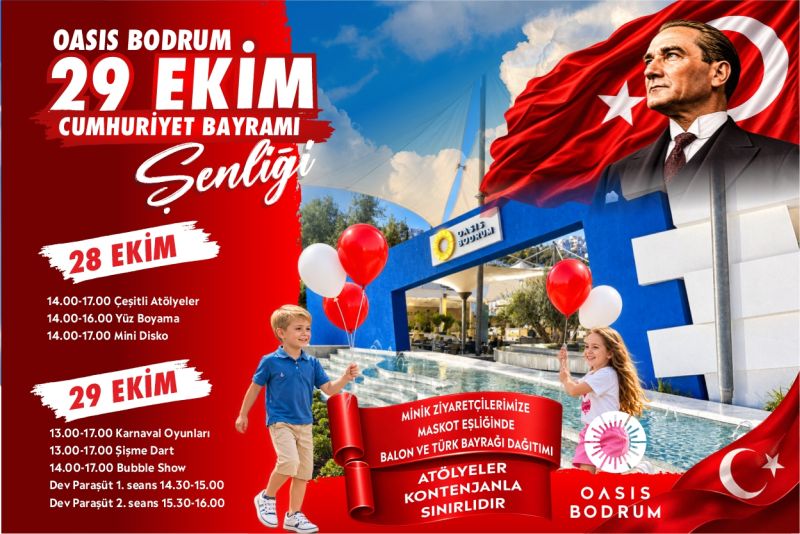 29 Ekim Cumhuriyet Bayramı Coşkusu Oasis Bodrum’da
